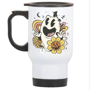 Halloween Cute Retro Ghost Stainless Steel Travel Mug