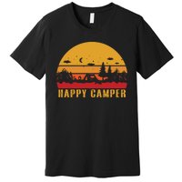 Happy Camper Retro Sunset Camping Premium T-Shirt