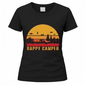 Happy Camper Retro Sunset Camping Women's T-Shirt