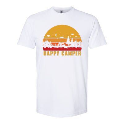 Happy Camper Retro Sunset Camping Softstyle® CVC T-Shirt