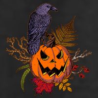 Halloween Crow Raven Pumpkin Fall Autumn Lover 11oz C Handle Ceramic Mug