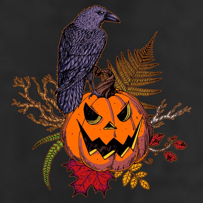 Halloween Crow Raven Pumpkin Fall Autumn Lover 11oz C Handle Ceramic Mug