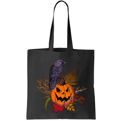 Halloween Crow Raven Pumpkin Fall Autumn Lover Bag