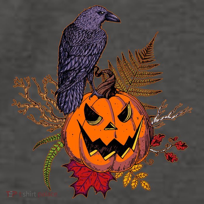 Halloween Crow Raven Pumpkin Fall Autumn Lover Vector Backpack