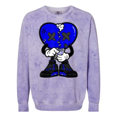 Heartbreak Cry Shoes Dripping Blue Colorblast Crewneck Sweatshirt