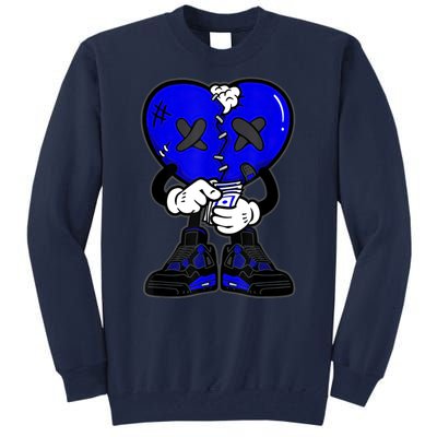 Heartbreak Cry Shoes Dripping Blue Tall Sweatshirt