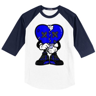 Heartbreak Cry Shoes Dripping Blue Baseball Sleeve Shirt