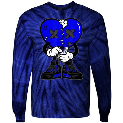 Heartbreak Cry Shoes Dripping Blue Tie-Dye Long Sleeve Shirt