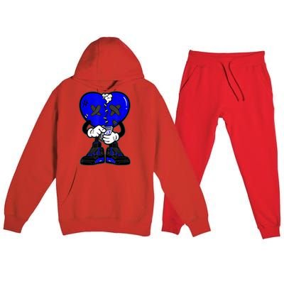 Heartbreak Cry Shoes Dripping Blue Premium Hooded Sweatsuit Set