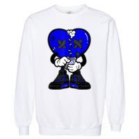 Heartbreak Cry Shoes Dripping Blue Garment-Dyed Sweatshirt