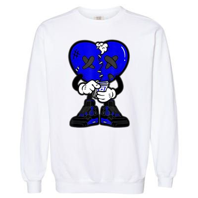 Heartbreak Cry Shoes Dripping Blue Garment-Dyed Sweatshirt