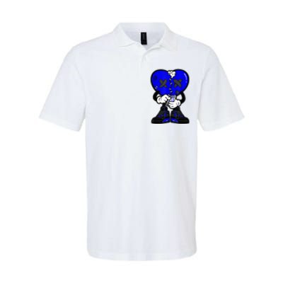 Heartbreak Cry Shoes Dripping Blue Softstyle Adult Sport Polo