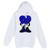 Heartbreak Cry Shoes Dripping Blue Premium Pullover Hoodie