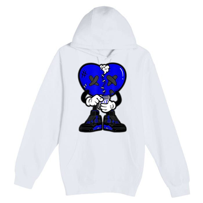 Heartbreak Cry Shoes Dripping Blue Premium Pullover Hoodie