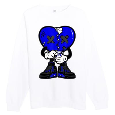 Heartbreak Cry Shoes Dripping Blue Premium Crewneck Sweatshirt