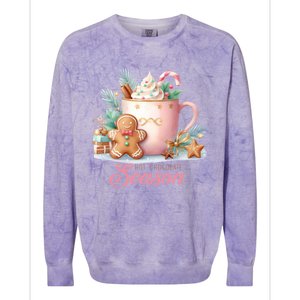 Hot Chocolate Season Holiday Winter Vibes Christmas Gift Colorblast Crewneck Sweatshirt