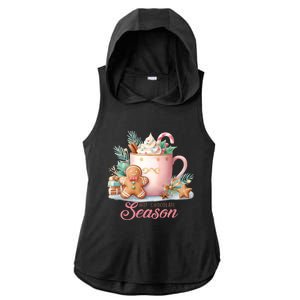 Hot Chocolate Season Holiday Winter Vibes Christmas Gift Ladies PosiCharge Tri-Blend Wicking Draft Hoodie Tank