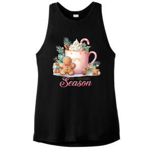 Hot Chocolate Season Holiday Winter Vibes Christmas Gift Ladies PosiCharge Tri-Blend Wicking Tank