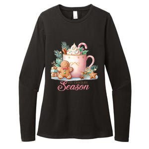 Hot Chocolate Season Holiday Winter Vibes Christmas Gift Womens CVC Long Sleeve Shirt