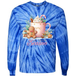 Hot Chocolate Season Holiday Winter Vibes Christmas Gift Tie-Dye Long Sleeve Shirt