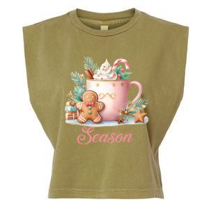 Hot Chocolate Season Holiday Winter Vibes Christmas Gift Garment-Dyed Women's Muscle Tee