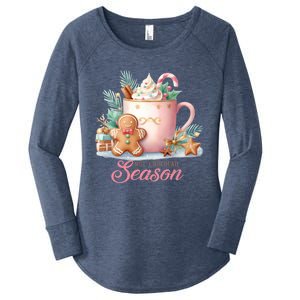 Hot Chocolate Season Holiday Winter Vibes Christmas Gift Women's Perfect Tri Tunic Long Sleeve Shirt