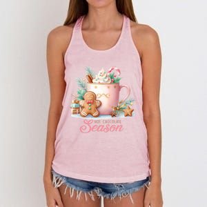 Hot Chocolate Season Holiday Winter Vibes Christmas Gift Women's Knotted Racerback Tank