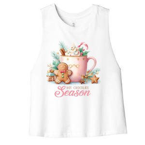 Hot Chocolate Season Holiday Winter Vibes Christmas Gift Women's Racerback Cropped Tank