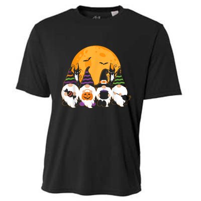 Halloween Cute Spooky Garden Gnomes Pumpkin Gift Cooling Performance Crew T-Shirt