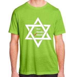 Hanukkah Christmas Star Of David: Nice & Naughty For Jewish Adults Adult ChromaSoft Performance T-Shirt