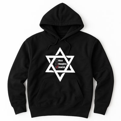 Hanukkah Christmas Star Of David: Nice & Naughty For Jewish Adults Hoodie