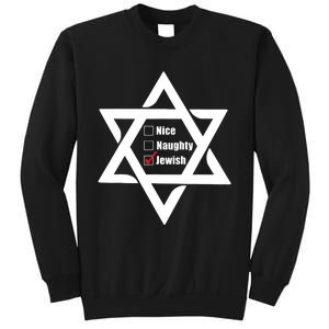 Hanukkah Christmas Star Of David: Nice & Naughty For Jewish Adults Sweatshirt