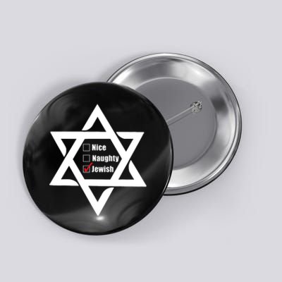 Hanukkah Christmas Star Of David: Nice & Naughty For Jewish Adults Button