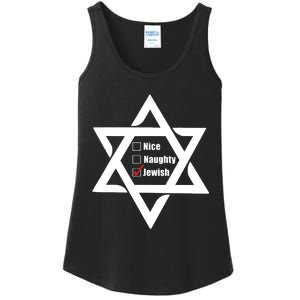 Hanukkah Christmas Star Of David: Nice & Naughty For Jewish Adults Ladies Essential Tank