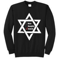 Hanukkah Christmas Star Of David: Nice & Naughty For Jewish Adults Tall Sweatshirt