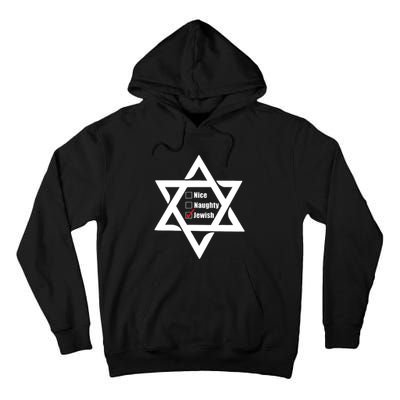 Hanukkah Christmas Star Of David: Nice & Naughty For Jewish Adults Tall Hoodie