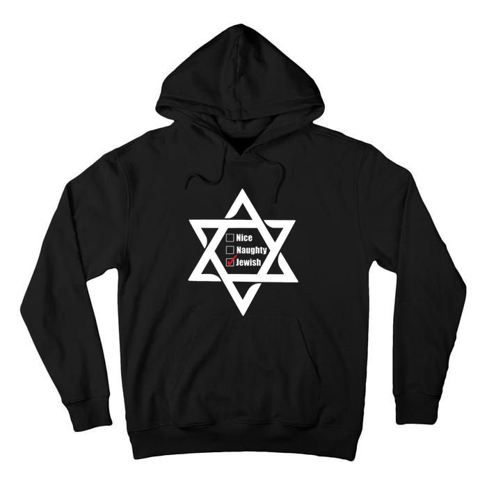 Hanukkah Christmas Star Of David: Nice & Naughty For Jewish Adults Tall Hoodie