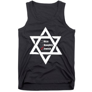 Hanukkah Christmas Star Of David: Nice & Naughty For Jewish Adults Tank Top