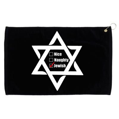 Hanukkah Christmas Star Of David: Nice & Naughty For Jewish Adults Grommeted Golf Towel