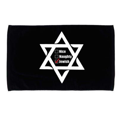 Hanukkah Christmas Star Of David: Nice & Naughty For Jewish Adults Microfiber Hand Towel