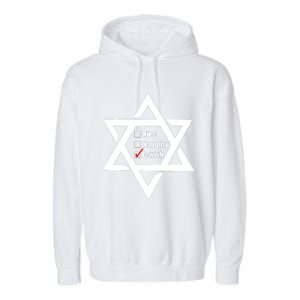 Hanukkah Christmas Star Of David: Nice & Naughty For Jewish Adults Garment-Dyed Fleece Hoodie