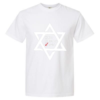 Hanukkah Christmas Star Of David: Nice & Naughty For Jewish Adults Garment-Dyed Heavyweight T-Shirt