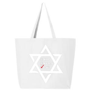 Hanukkah Christmas Star Of David: Nice & Naughty For Jewish Adults 25L Jumbo Tote