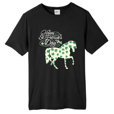 Horse Clover St Patrick's Day Horseback Riding Gift Tall Fusion ChromaSoft Performance T-Shirt