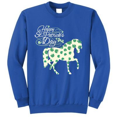 Horse Clover St Patrick's Day Horseback Riding Gift Sweatshirt