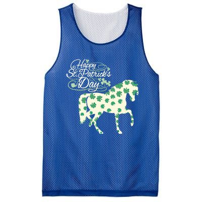 Horse Clover St Patrick's Day Horseback Riding Gift Mesh Reversible Basketball Jersey Tank