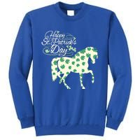 Horse Clover St Patrick's Day Horseback Riding Gift Tall Sweatshirt