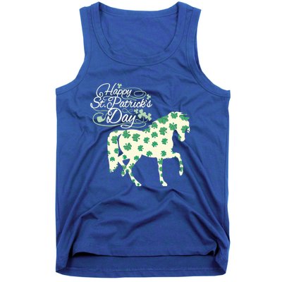 Horse Clover St Patrick's Day Horseback Riding Gift Tank Top