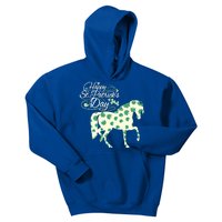 Horse Clover St Patrick's Day Horseback Riding Gift Kids Hoodie