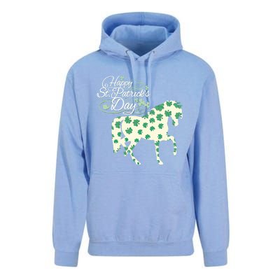 Horse Clover St Patrick's Day Horseback Riding Gift Unisex Surf Hoodie